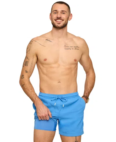 Chubbies Men's The Cascade Coolers Textured 5.5" Swim Trunks In Blue