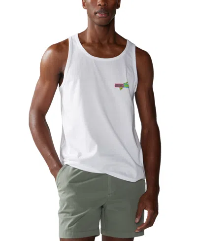 Chubbies Men's The Courts Classic Pickleball Logo Graphic Tank In Pure White