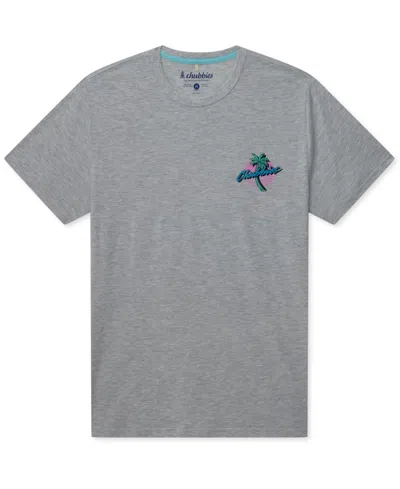 Chubbies Men's The Crooked Palms Crewneck Graphic T-shirt In Gray