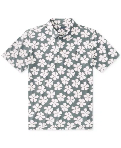 Chubbies Men's The Daisy Chain Short Sleeve Floral Print Polo Shirt In Olive