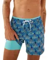 CHUBBIES MEN'S THE FAN OUTS QUICK-DRY 5-1/2" SWIM TRUNKS WITH BOXER-BRIEF LINER