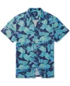 Chubbies Men's The Fluorescent Funks Short Sleeve Tropical Print Camp Shirt In Navy,blue