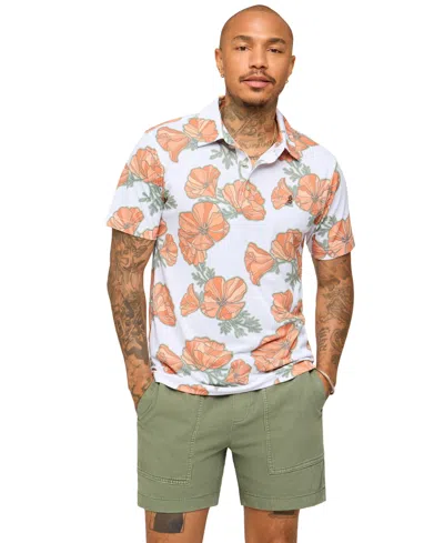 Chubbies Men's The Great Grand Poppy Short-sleeve Stretch Floral-print Polo Shirt In Multi