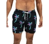 Chubbies Men's The Havana Nights Quick-dry 5-1/2" Swim Trunks With Boxer Brief Liner In Black - Pattern Base