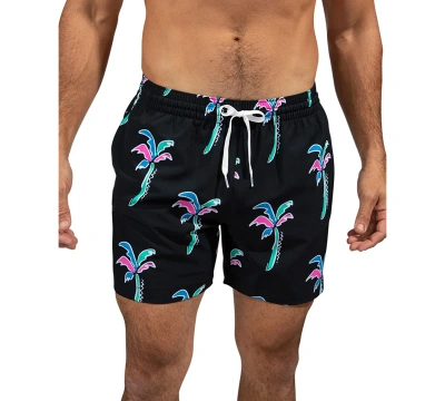 Chubbies Men's The Havana Nights Quick-dry 5-1/2" Swim Trunks With Boxer Brief Liner In Black - Pattern Base
