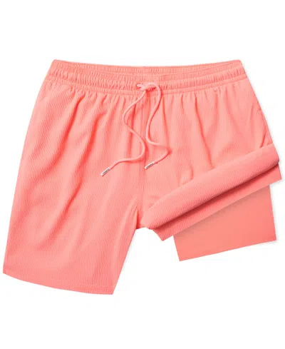 Chubbies Men's The Nectar Glows Textured 5.5" Swim Trunks In Pink