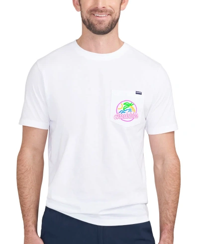 Chubbies Men's The Neon Dream Relaxed-fit Logo Graphic Pocket T-shirt In Pure White