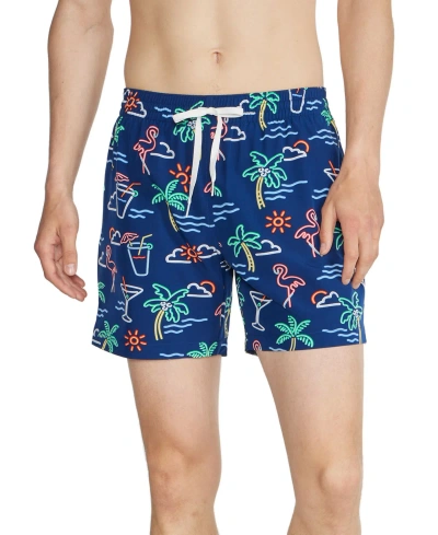 Chubbies Men's The Neon Lights Quick-dry 5-1/2" Swim Trunks In Blue