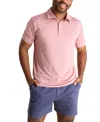 Chubbies Men's The Newbie Short Sleeve Striped Polo Shirt In Pastel Pink