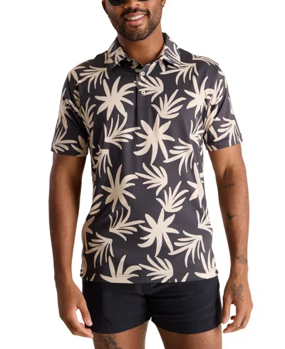 Chubbies Men's The Party Time Floral Short Sleeve Floral Print Polo Shirt In Black