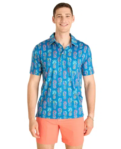 Chubbies Men's The Pineapple Sketch Performance Polo Shirt In Blue