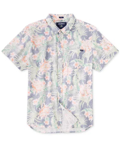 Chubbies Men's The Resort Wear Short Sleeve Floral Print Button-down Shirt In Navy