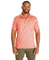 Chubbies Men's The Talk Of The Tropics Performance Polo Shirt In Pink