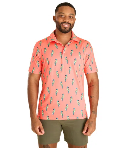 Chubbies Men's The Talk Of The Tropics Performance Polo Shirt In Pink