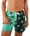 CHUBBIES MEN'S THE THRONE OF THIGHS QUICK-DRY 5-1/2" SWIM TRUNKS WITH BOXER-BRIEF LINER
