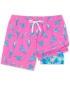 CHUBBIES MEN'S THE TOUCAN DO ITS QUICK-DRY 5-1/2" SWIM TRUNKS WITH BOXER BRIEF LINER