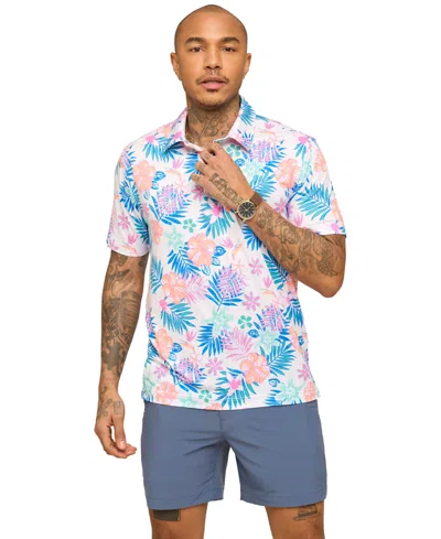 Chubbies Men's The Tropic Like Its Hot Textured Performance Polo Shirt In Multi