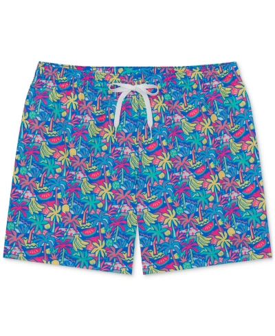 Chubbies Men's The Tropical Bunches Quick-dry 5-1/2" Swim Trunks In Bright Blue