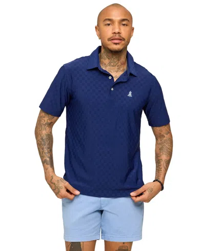 Chubbies Men's The Vanna Textured Performance Polo Shirt In Blue