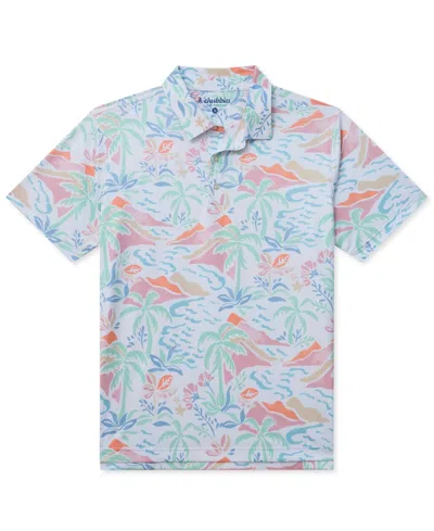 Chubbies Men's The Washed Ashore Performance Stretch Polo Shirt In Off White