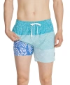 CHUBBIES MEN'S THE WHALE SHARKS QUICK-DRY 5-1/2" SWIM TRUNKS WITH BOXER BRIEF LINER