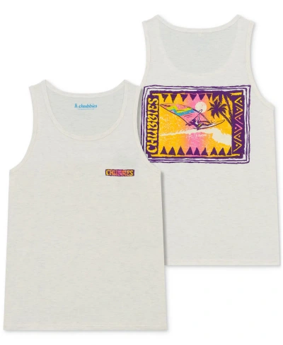 Chubbies Men's The Wind Slammer Logo Graphic Tank In Off White