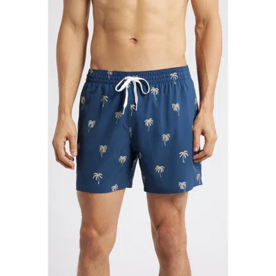 Chubbies Midnight Palms 5.5-inch Swim Trunks In Navy