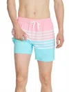 Chubbies On The Horizons 7'' Swim Trunk In Blue, Pink, White Stripe In Pink