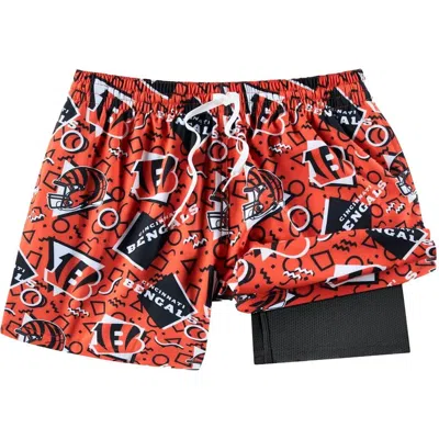 Chubbies Orange Cincinnati Bengals Game Day Fit Classic Lined Swim Trunks