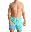 Chubbies Pool Parties Swim Trunk In Aqua Abstract In Blue