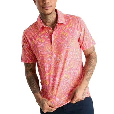 Chubbies Raz-matazz Performance Golf Polo Shirt In Bright Red In Multi