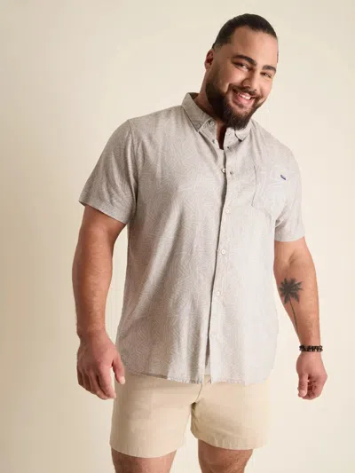 Chubbies Resort Weave Friday Shirt Mens Gray Short Sleeve Button-down Frog667 In Neutral