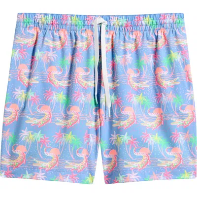 Chubbies Rock-a-crocks Lined 5.5-inch Swim Trunks In Blue