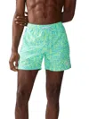 Chubbies Shakedowns Swim Trunk In Green Geometric In Multi