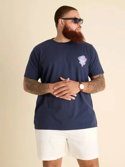 Chubbies Short Sleeve Graphic T-shirt In Navy-the World Wide Winner In Blue