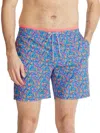 Chubbies Spades Swim Trunk In Blue Floral In Blue