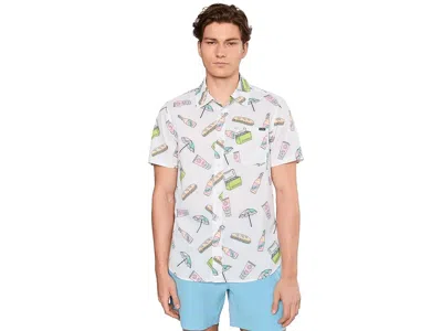 Chubbies The Beach Feast (breezetech)- White Men's Clothing Optic White-pattern Base: Xs