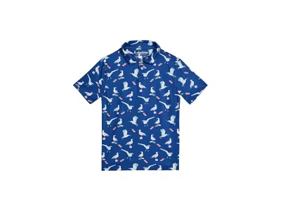 Chubbies The Beaky Blinders (boys Performance Polo) (big Kid) Boy's Clothing Bright Blue/pattern Base : Lg (1