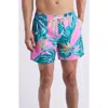 Chubbies Birds Of Paradise 5.5 Swim Trunk In Bright Pink In Multi