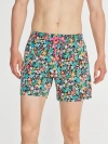 Chubbies The Bloomerangs Swim Trunk Men Black Floral Drawstring Waist Fts972 In Multi