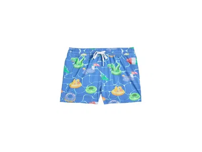 Chubbies The Cannonball Crews (boys Lined Swim Trunk) (big Kid) Boy's Swimwear Meduim Blue/pattern Base : Xl 