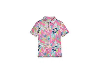 Chubbies The Canopy (boys Performance Polo) (big Kid) Boy's Clothing Meduim Pink/pattern Base : Xs (6/7 Years In Multi