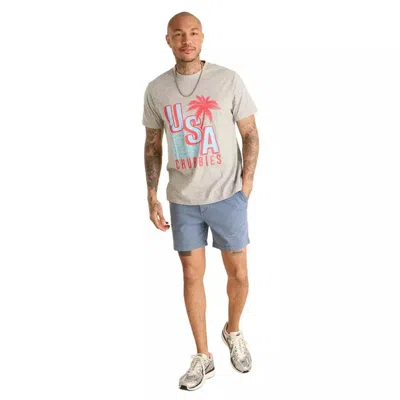 Chubbies The Chub-spangled Banner T-shirt Mens Gray Graphic Print Dsgl1027