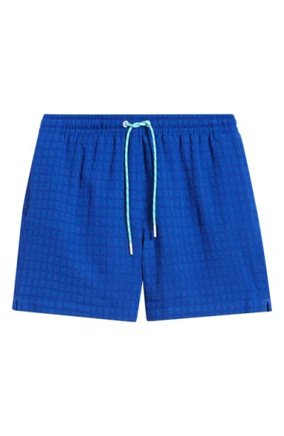 Chubbies The Citrus Punches Grid Textured 5.5-inch Swim Trunks In Blue