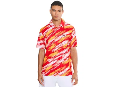 Chubbies The Color Blitz Chiefs (polo) Men's Clothing Bright Red: Lg, Polyester/spandex In Multi