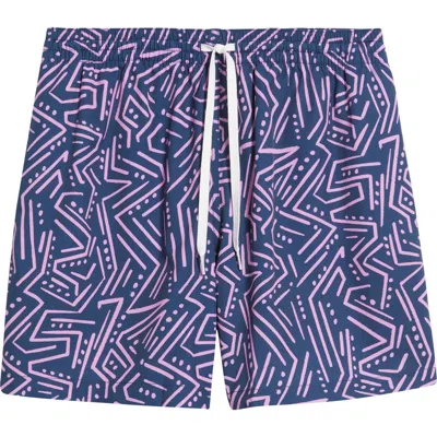 Chubbies The Dark Marzipans 5.5-inch Swim Trunks In Navy