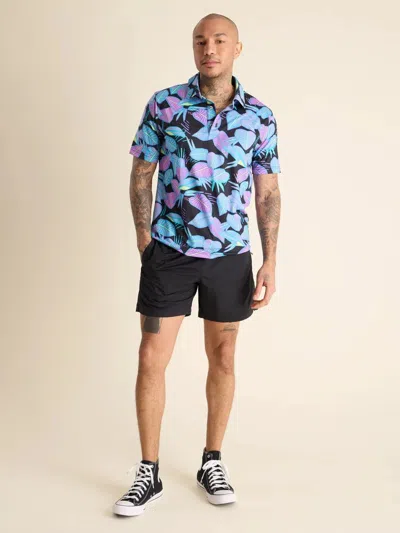 Chubbies The Fluorescent Funk Polo Shirt Men's Multi Leaves Collared Jdm2424