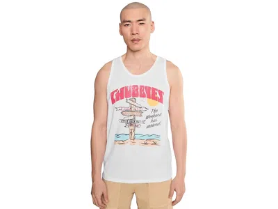 Chubbies The Fork In The Road (non Pocket Graphic Tank) Men's T Shirt Pure White: Xl