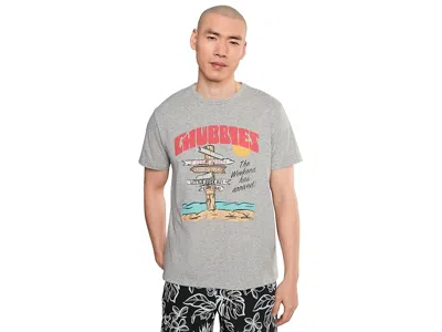 Chubbies The Fork In The Road (non Pocket Graphic T-shirt) Men's T Shirt Medium Grey/heather: Sm In Gray