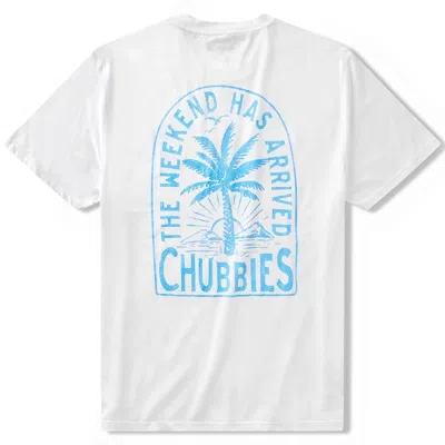Chubbies The Going In The Duffle T-shirt Men's White Tropical Crew Neck Dsgl736